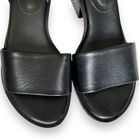 Steven Alan Women’s Wander Black Leather D'Orsay Block Heel Sandal Size 6 B - Picture 7 of 9